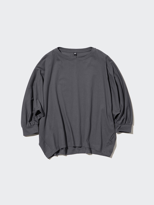 SMOOTH COTTON VOLUME 3/4 SLEEVE T-SHIRT