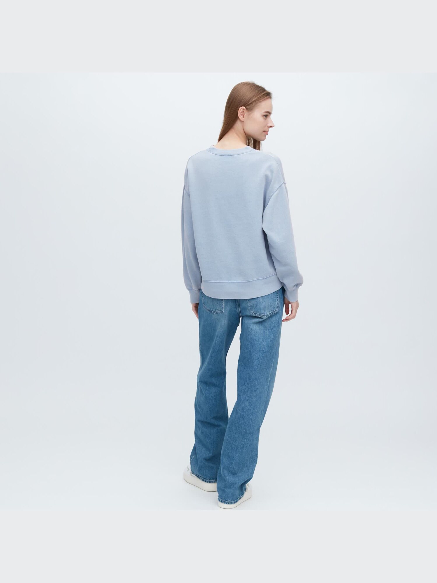 トップス SEE SEE CREW SWEAT size M ESSENTIAL CROPPED CREW SWEATSHIRT RELAXED - FADED SMOKE – Aviator