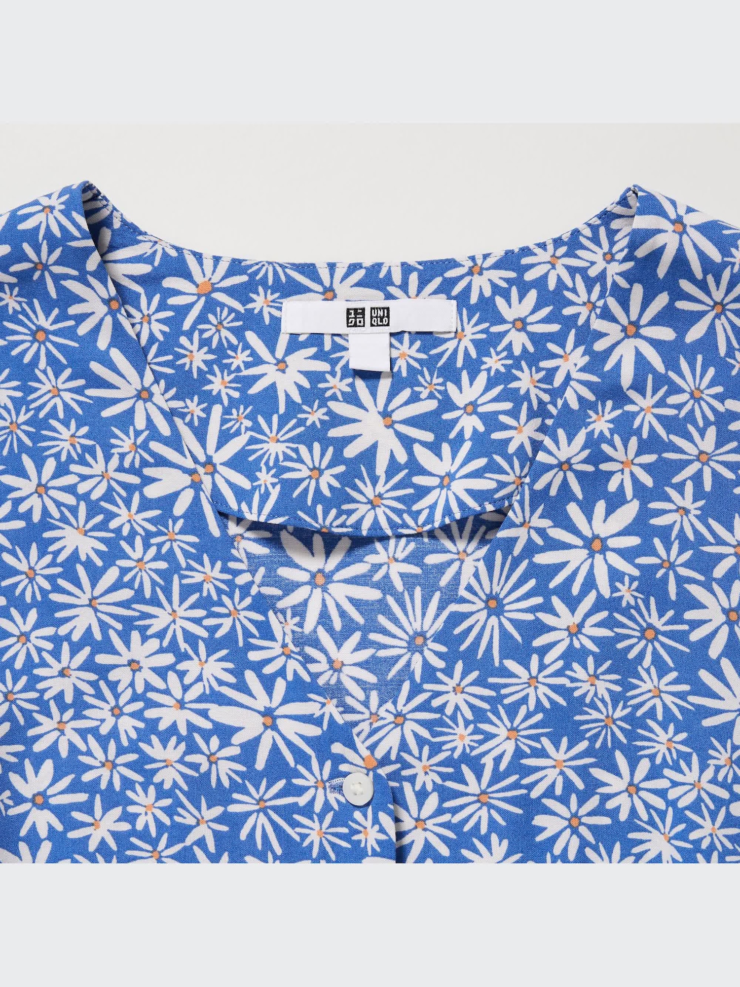 Printed V-Neck Long-Sleeve Blouse - thumbnail 3
