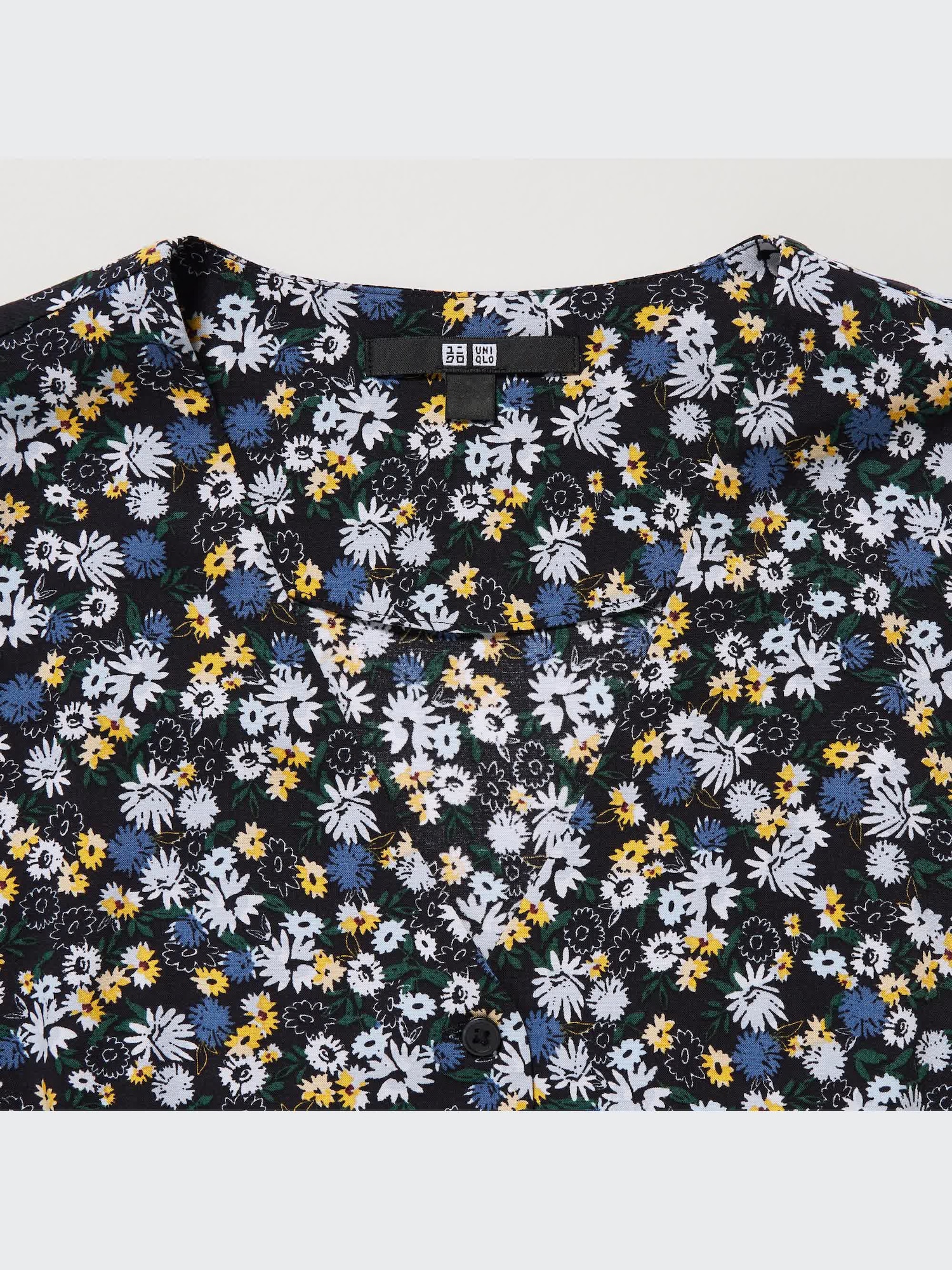 Printed V-Neck Long-Sleeve Blouse - thumbnail 3