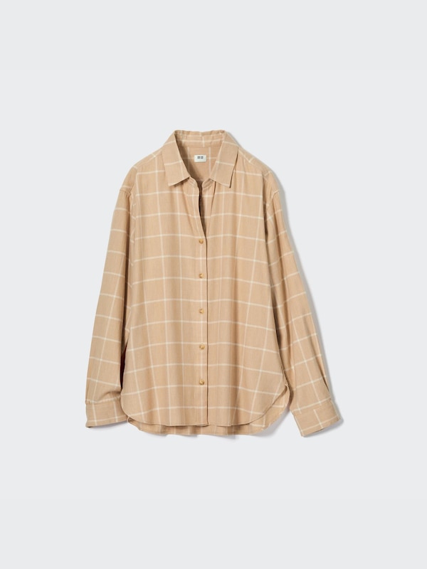 Soft Brushed Checked Long-Sleeve Shirt