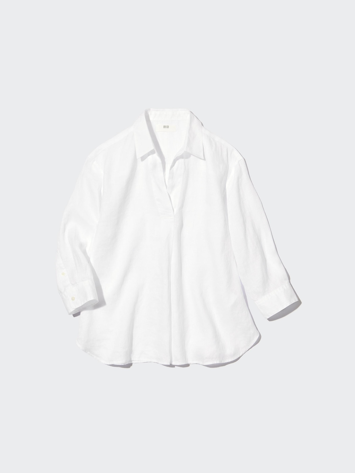 WOMEN'S 100% EUROPEAN PREMIUM LINEN SKIPPER COLLAR 3/4 SLEEVE SHIRT | UNIQLO  AU