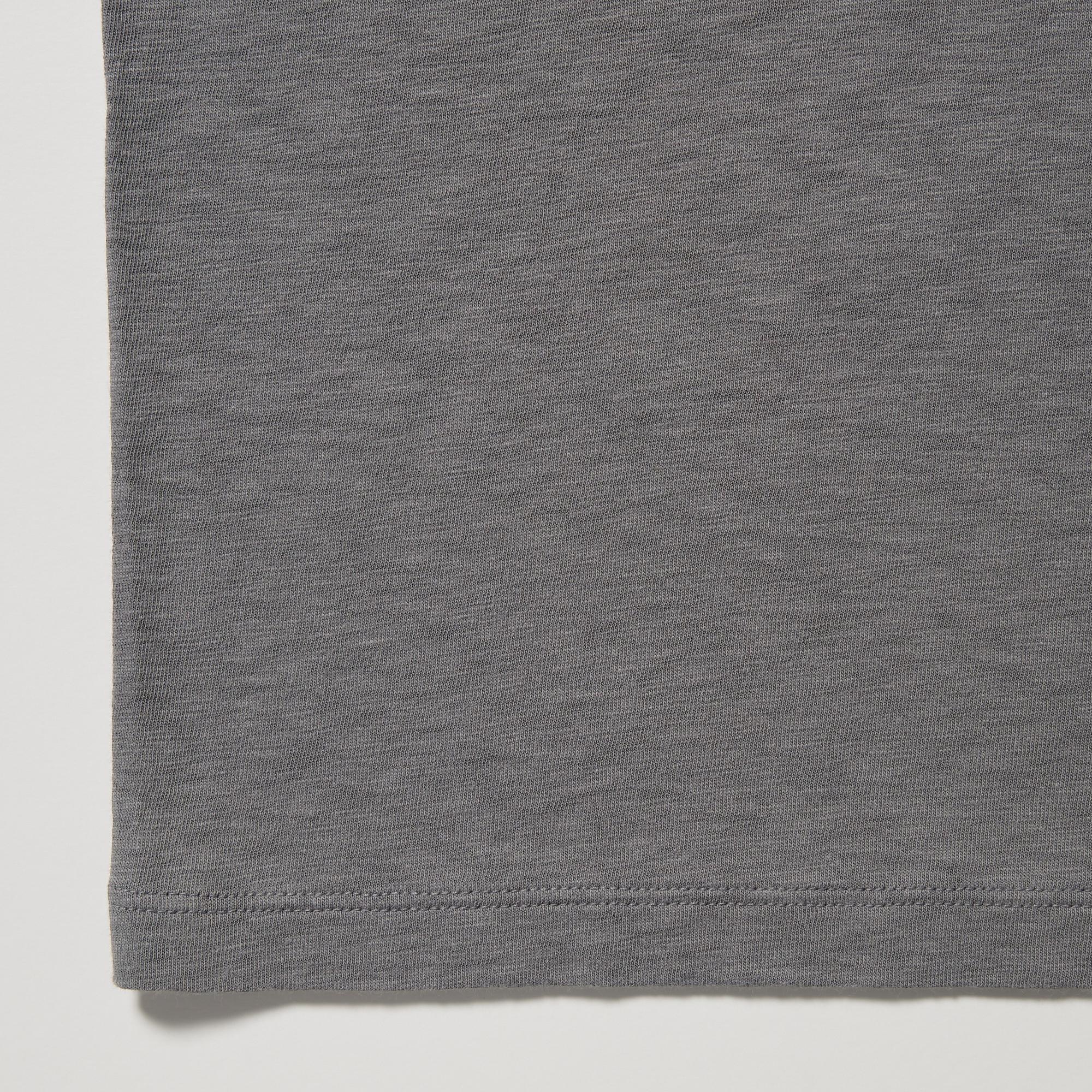 Slub Cotton Cropped Short Sleeved T-Shirt | UNIQLO UK