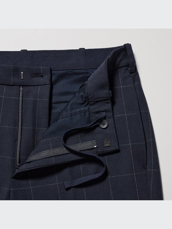 Smart Ankle Pants (2-Way Stretch, Windowpane)