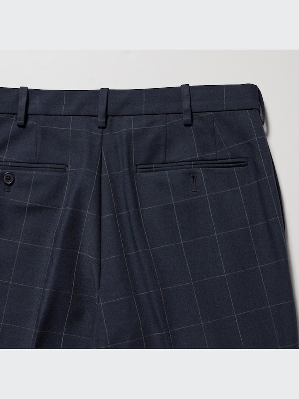 Smart Ankle Pants (2-Way Stretch, Windowpane)