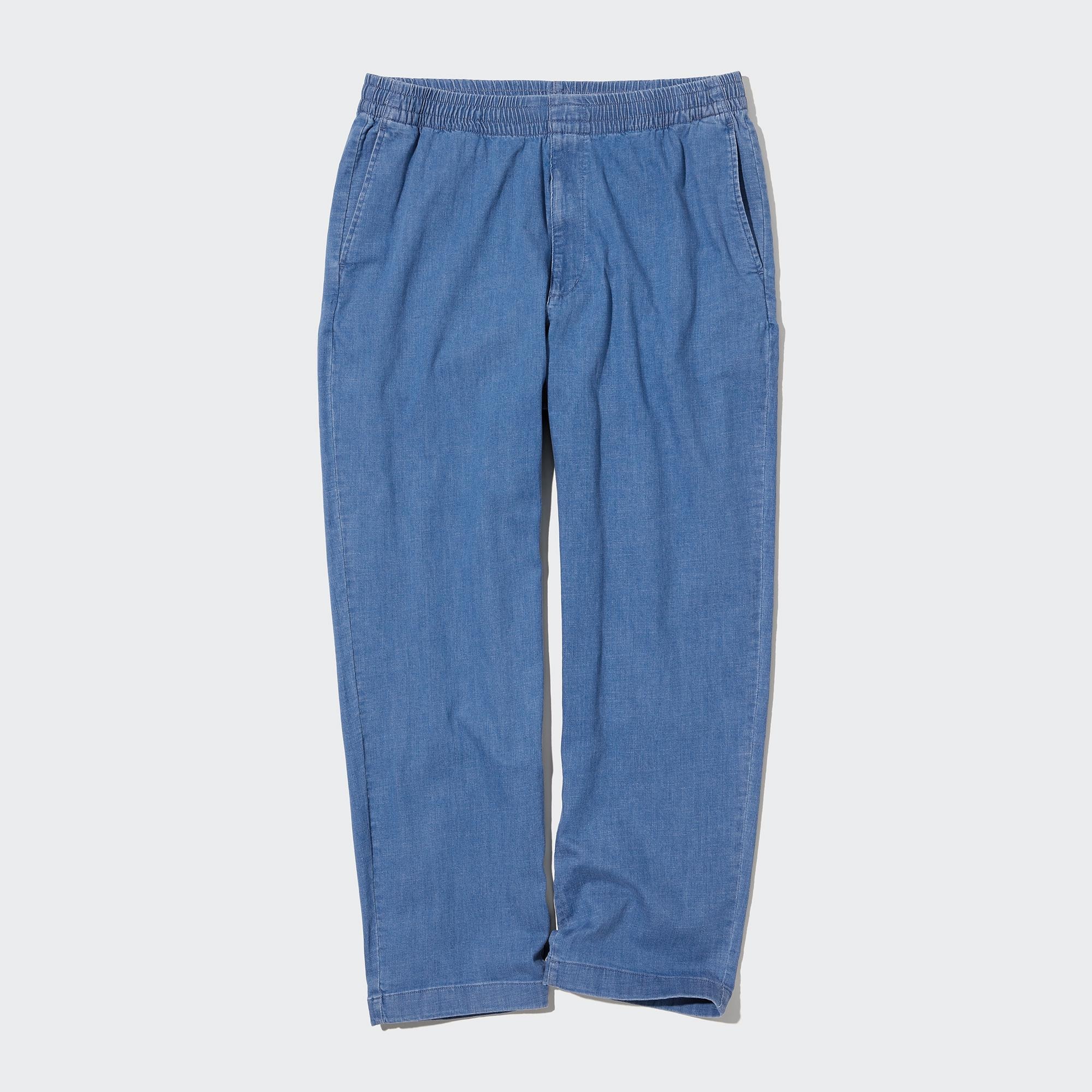 Cotton Relaxed Ankle Pants (Denim) | UNIQLO US