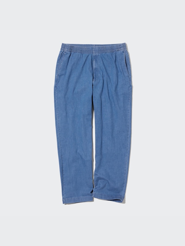 Cotton Relaxed Ankle Pants (Denim)