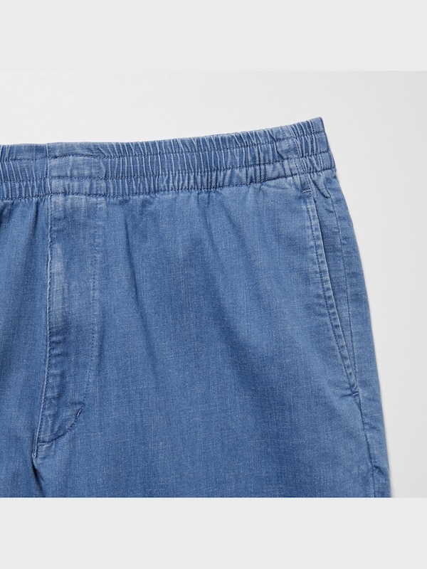 Cotton Relaxed Ankle Pants (Denim)