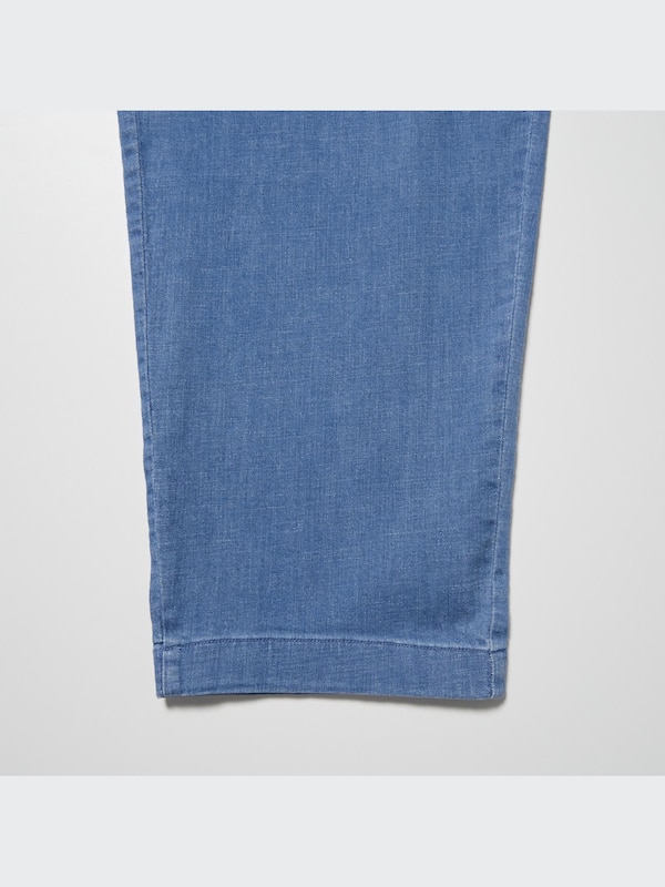 Cotton Relaxed Ankle Pants (Denim)