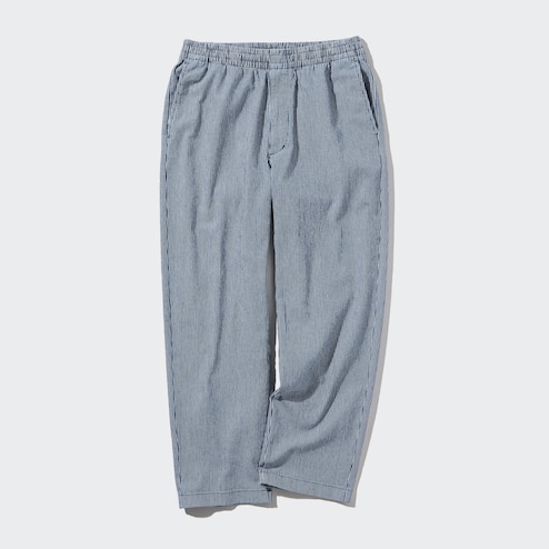 COTTON RELAXED ANKLE PANTS (HICKORY)