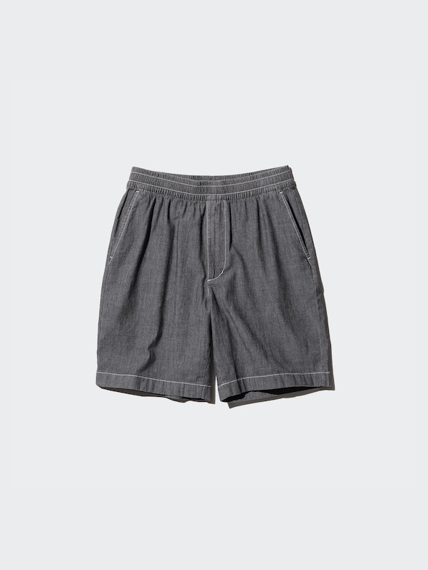 Chambray Stretch Easy Shorts