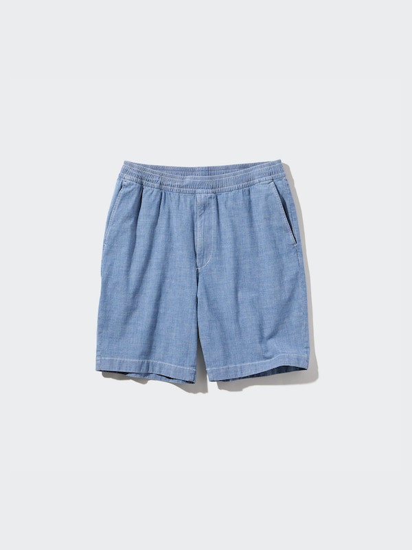 Chambray Stretch Easy Shorts | 8"