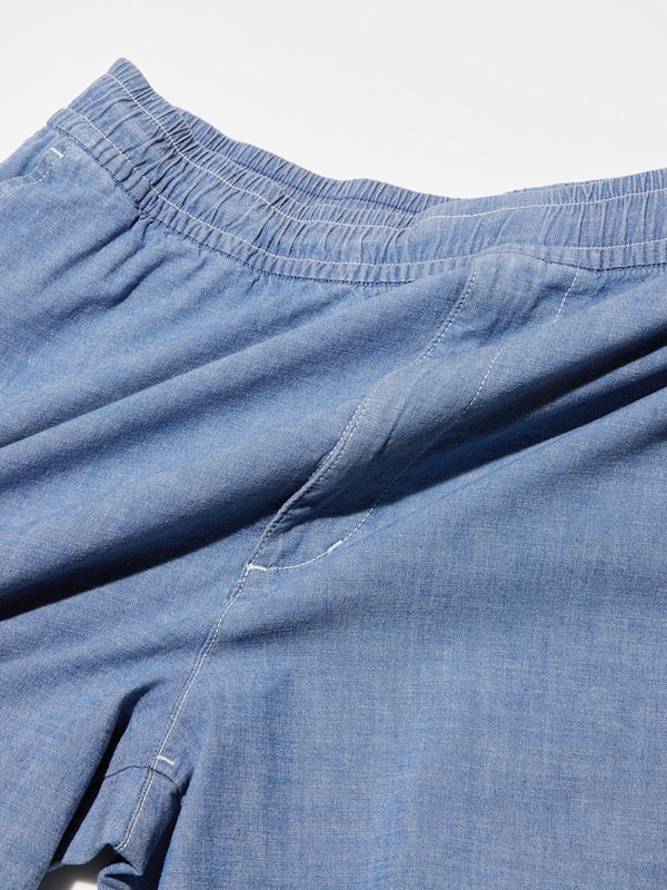 Chambray Stretch Easy Shorts | 8"