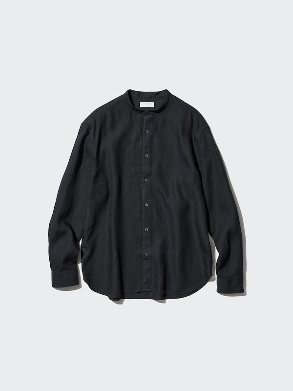 100% Premium Linen Shirt (Grandad Collar)