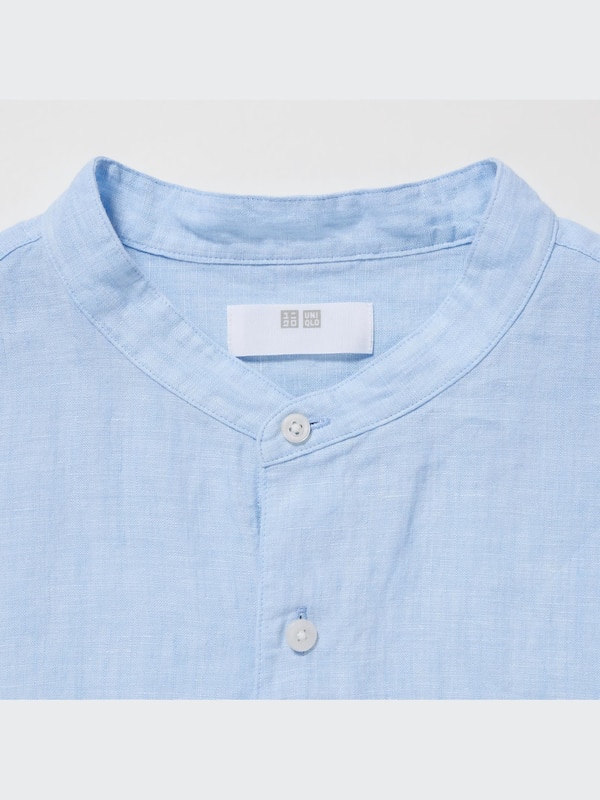 Camicia 100% Lino Premium Colletto alla Coreana
