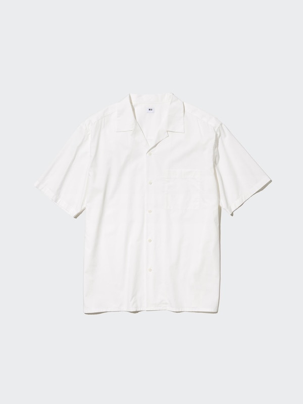 OPEN COLLAR SHORT SLEEVE SHIRT