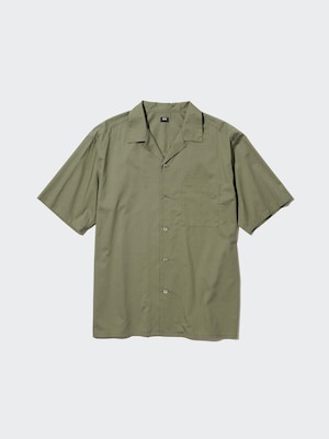 Open Collar Short-Sleeve Shirt