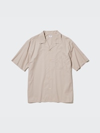 Open Collar Short-Sleeve Shirt