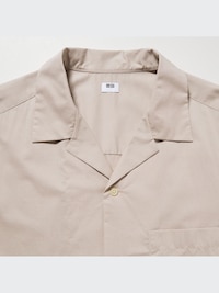 Open Collar Short-Sleeve Shirt
