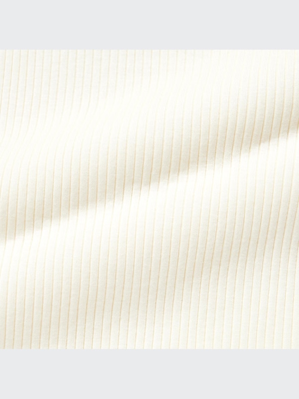 RIBBED SQUARE NECK CROPPED T-SHIRT