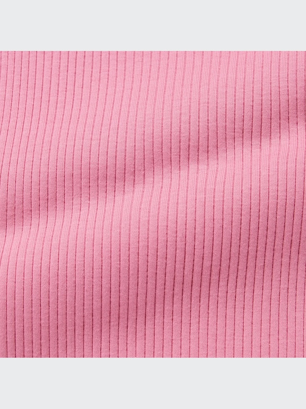 RIBBED SQUARE NECK CROPPED T-SHIRT