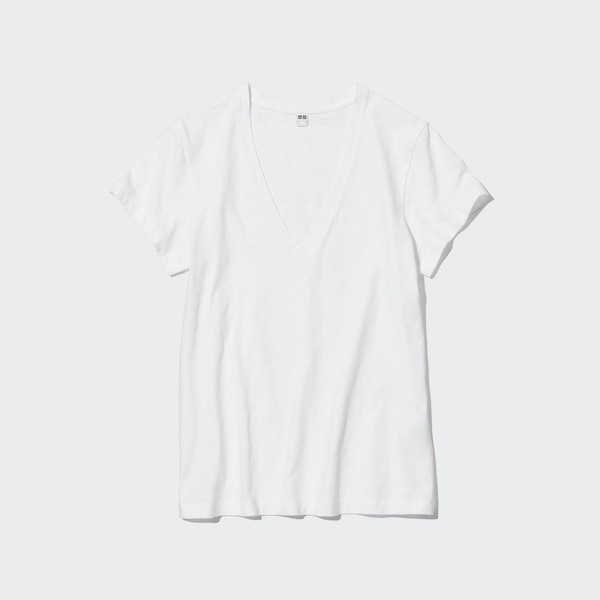 Slub Jersey V-Neck Short-Sleeve T-Shirt | UNIQLO US