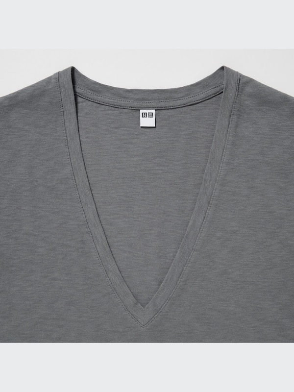 Slub Jersey V-Neck Short-Sleeve T-Shirt
