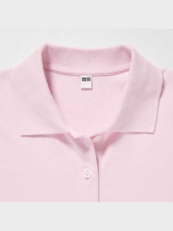Cropped Relaxed Short-Sleeve Polo Shirt