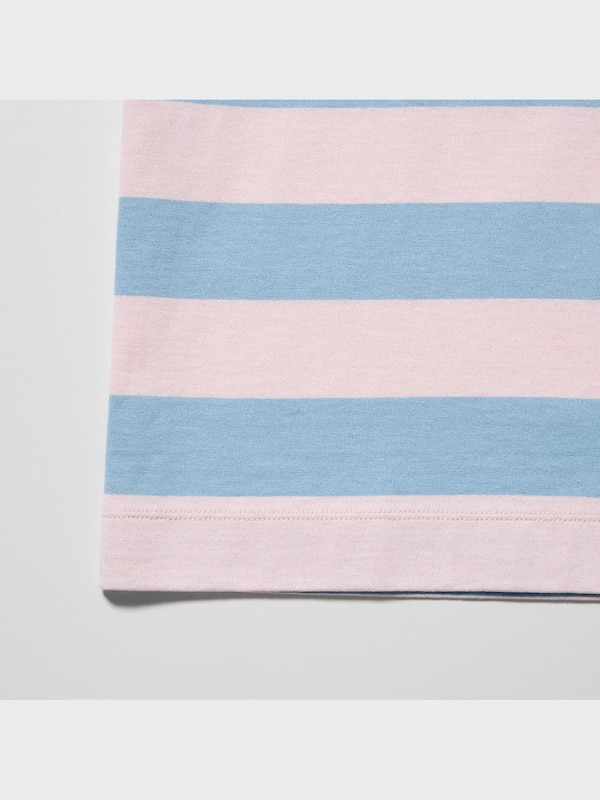 Cropped Relaxed Striped Polo Shirt