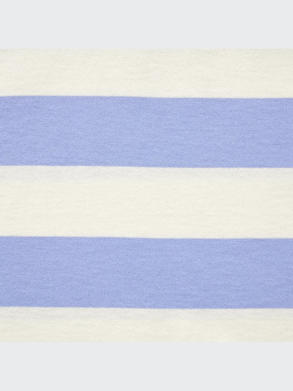 Cropped Relaxed Striped Polo Shirt