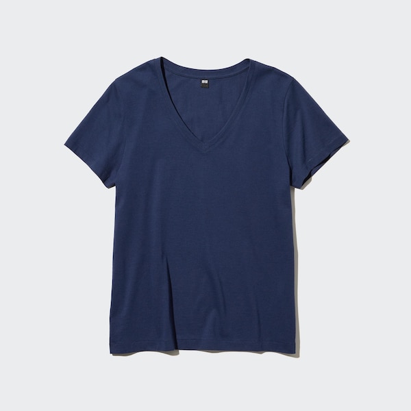 Supima Cotton V-Neck Short-Sleeve T-Shirt | UNIQLO US