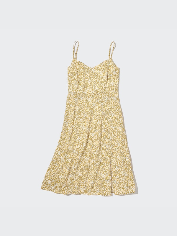 Printed Front-Slit Camisole Dress