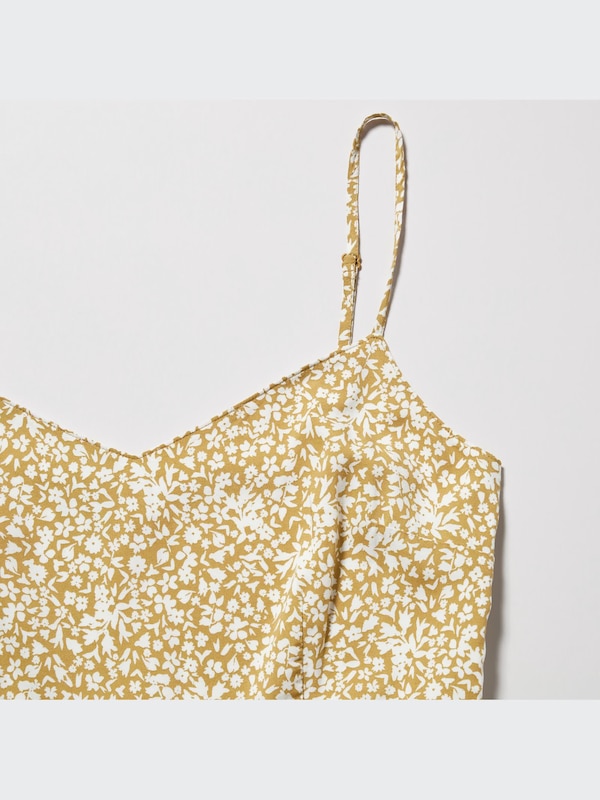 Printed Front-Slit Camisole Dress