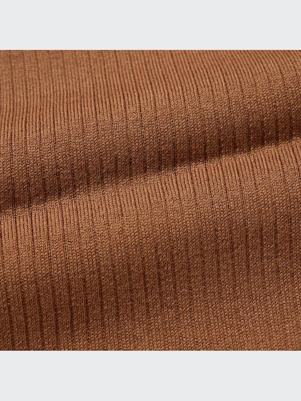 Merino Blend Fitted V-Neck Long-Sleeve Dress