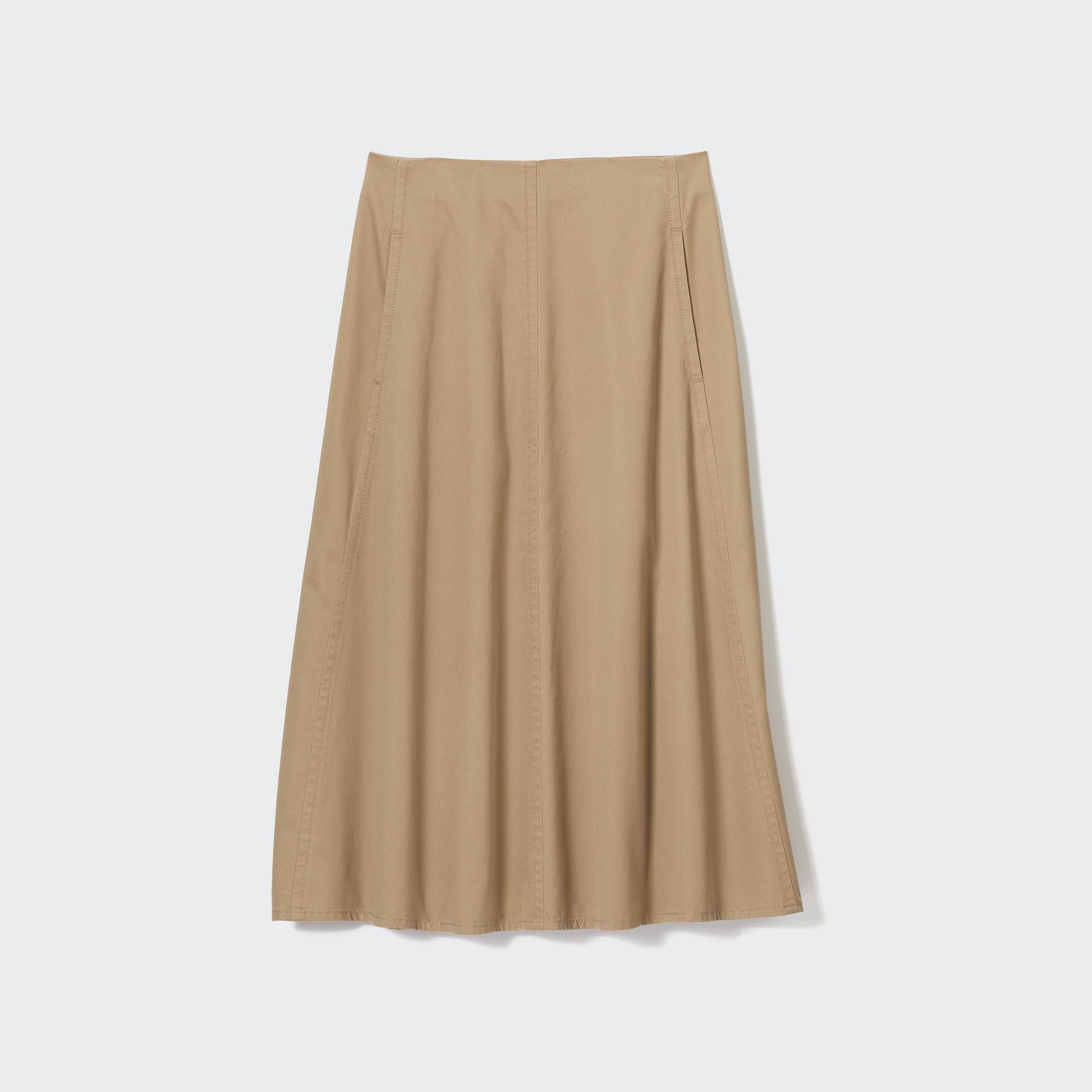 Uniqlo white 2024 midi skirt