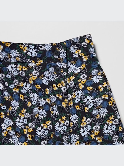 Printed Slit Midi Skirt