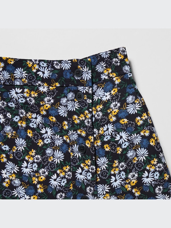 Printed Slit Midi Skirt