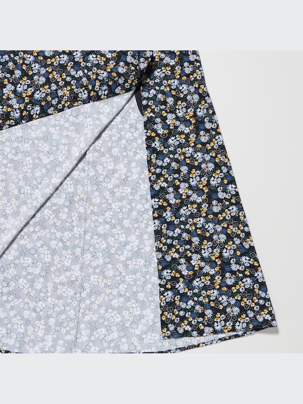Printed Slit Midi Skirt