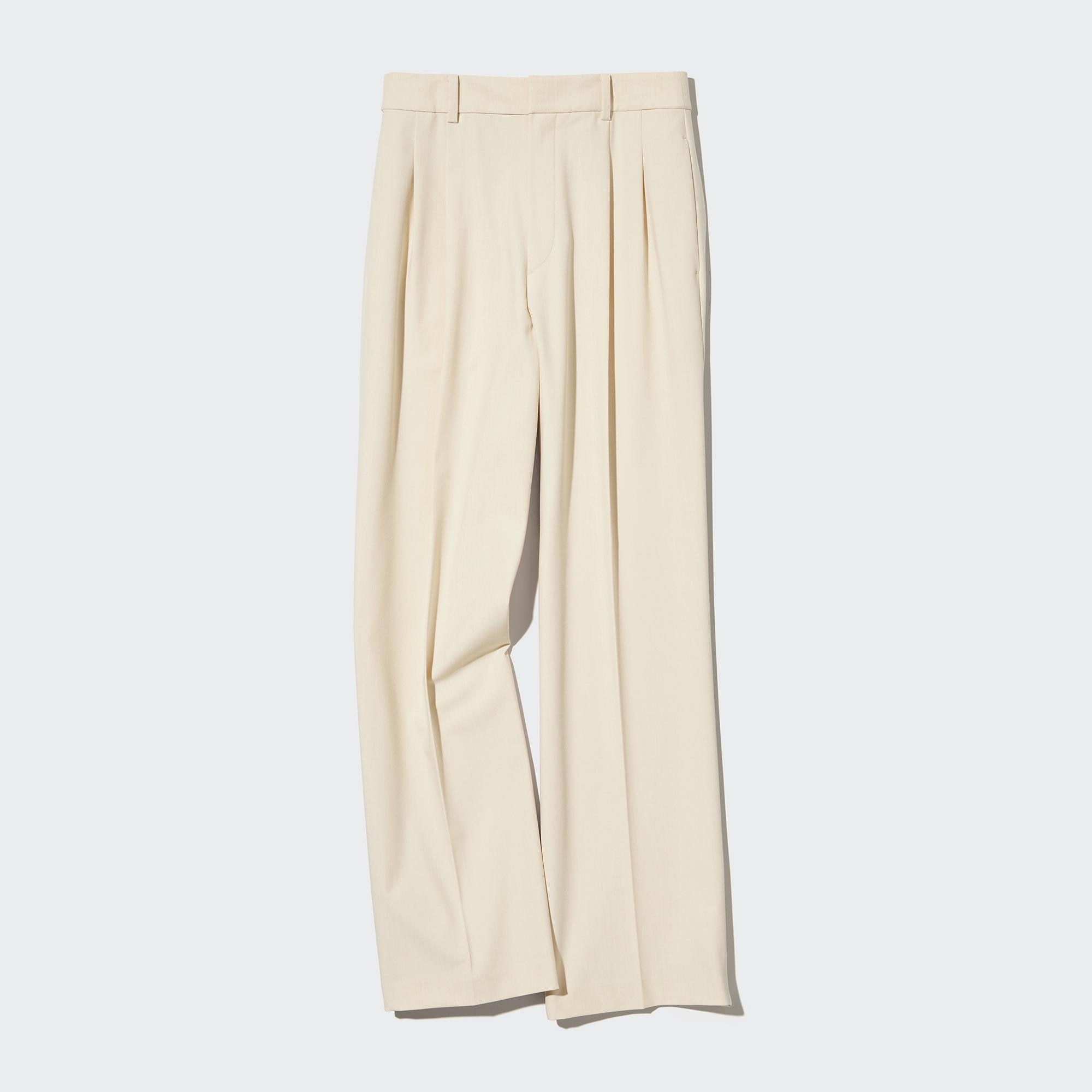 Uniqlo wide leg pants white Womens Fashion Bottoms Other Bottoms on  Carousell