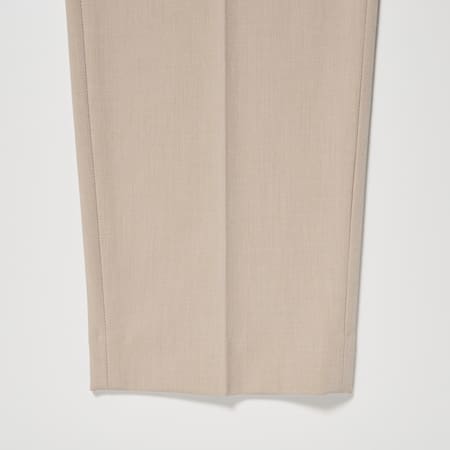 Uniqlo Dress Pants Womens 2XL XXL Cream Smart Ankle Length Straight Leg New