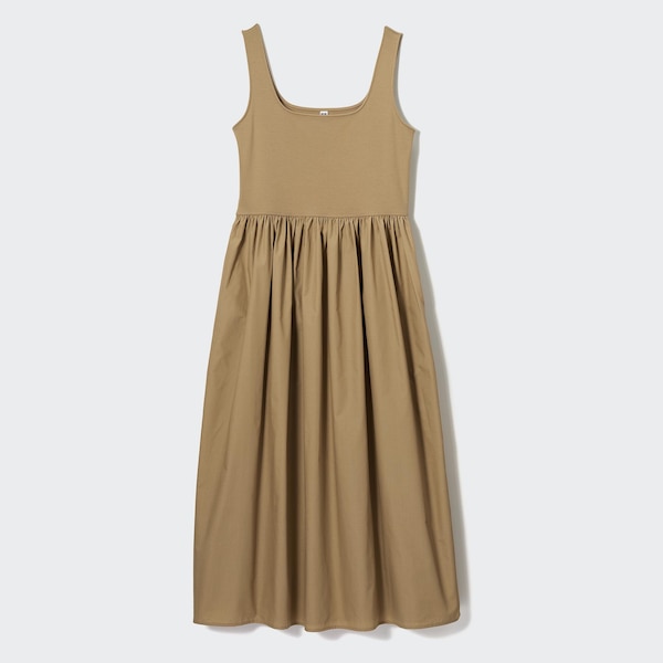 Combination Sleeveless Flare Dress | UNIQLO US
