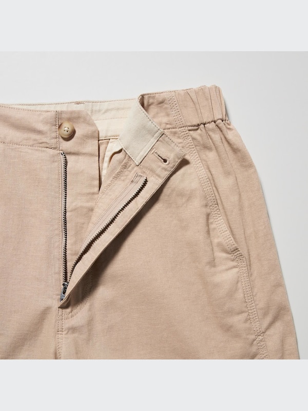 Linen Cotton Tapered Pants