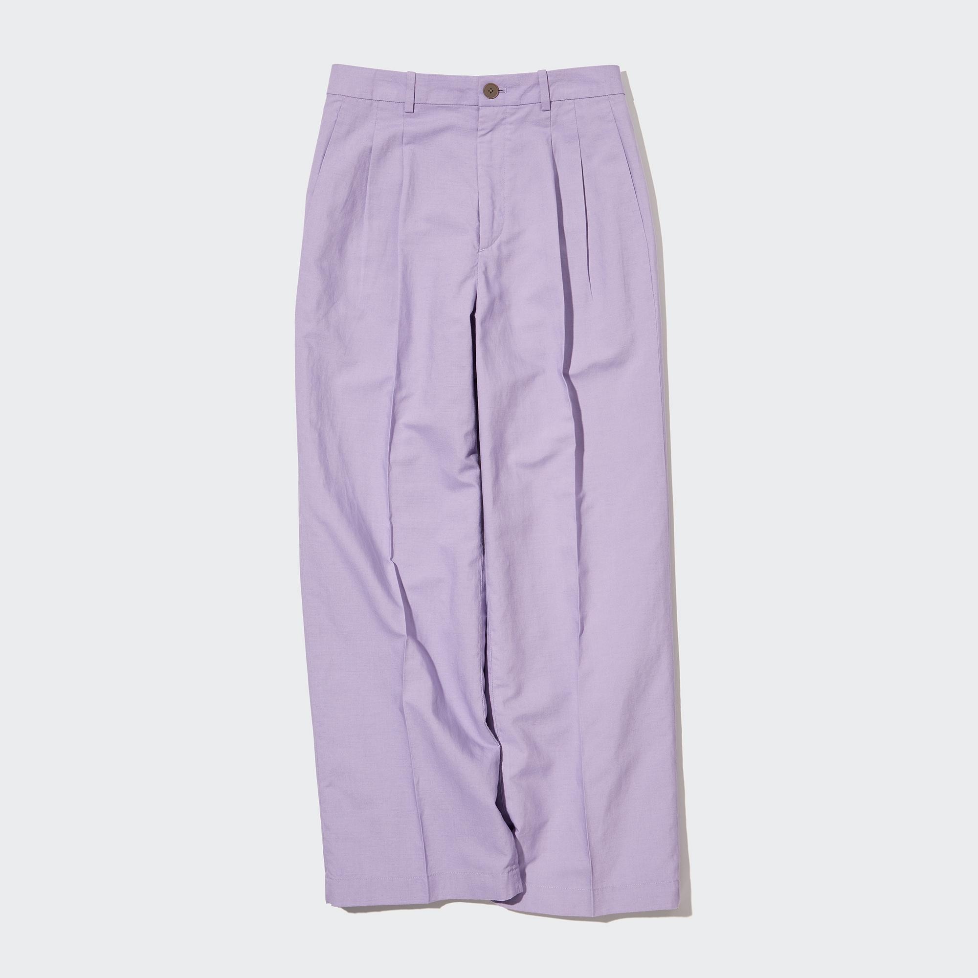 Linen Blend Tucked Wide Pants | UNIQLO US