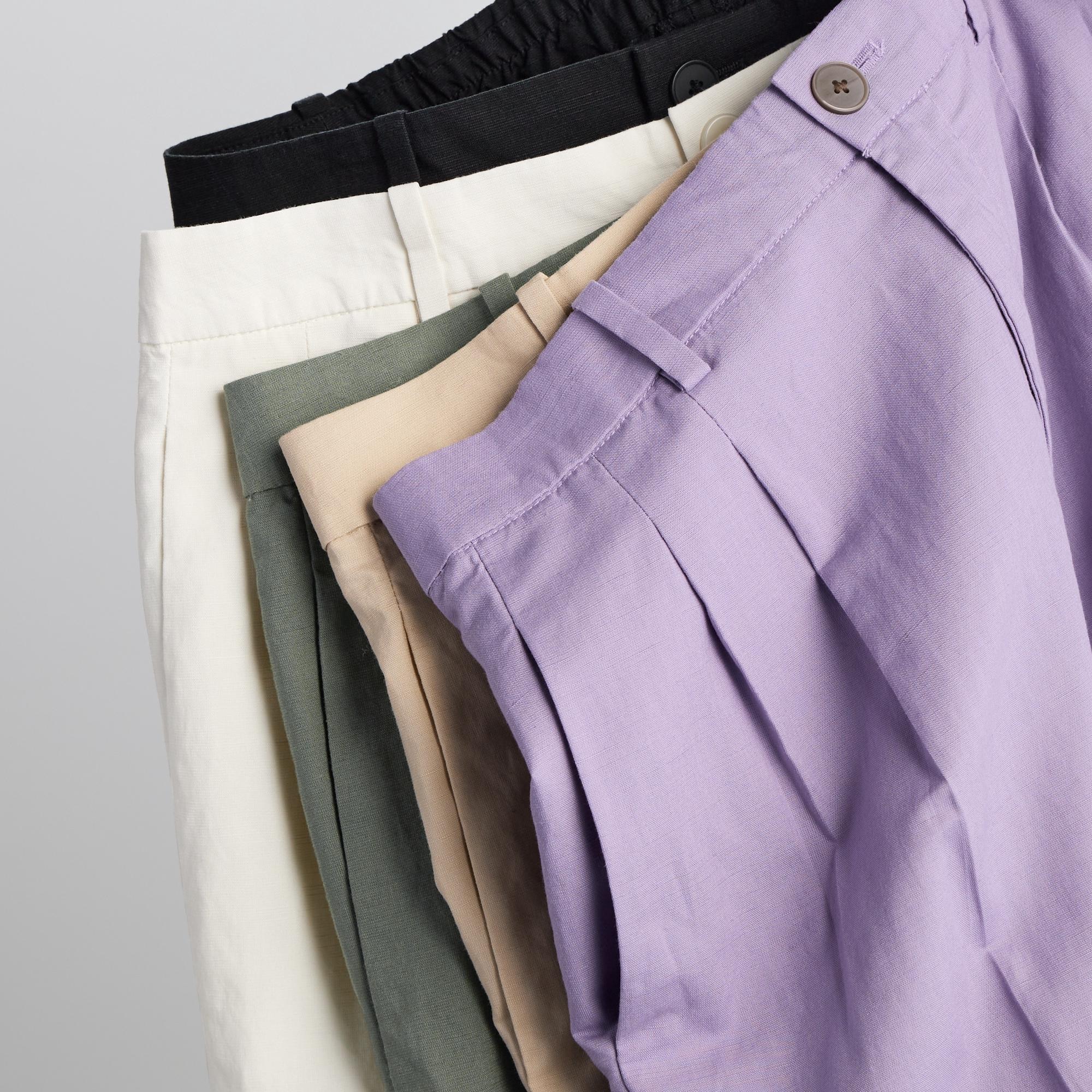 Uniqlo wide leg sale linen pants