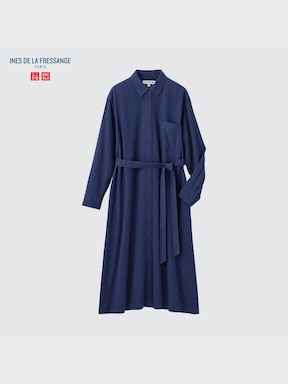 Ines Shirt Dress in Navy