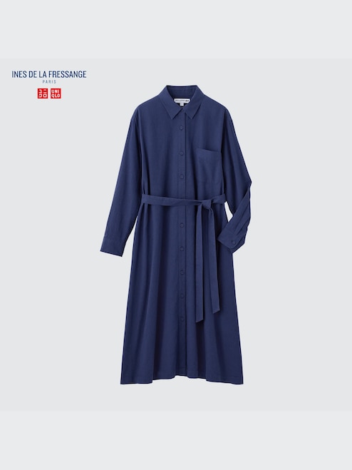 Ines Shirt Dress in Navy