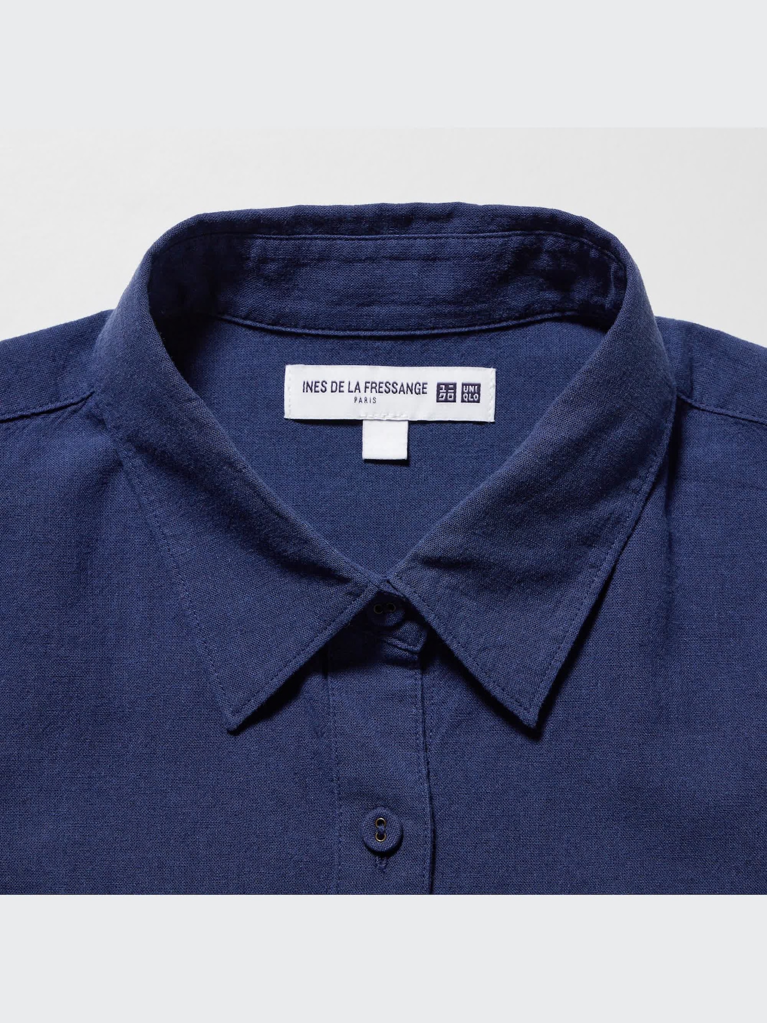 WOMEN'S INES DE LA FRESSANGE LINEN COTTON BELTED SHIRT DRESS