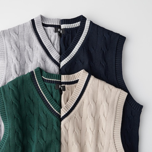 Men's Sweater Vest V-Neck Sleeveless Knitted Cardigan