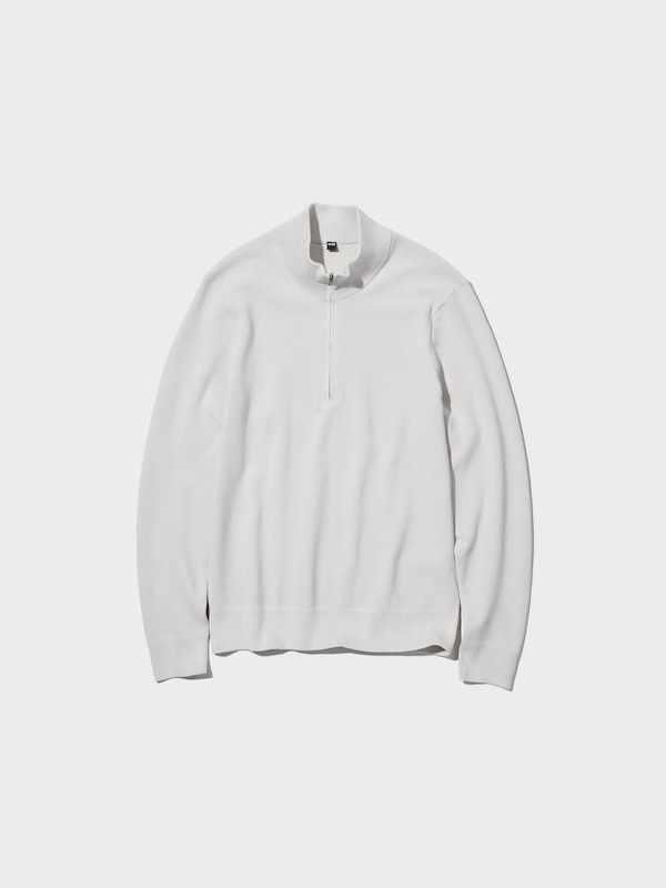 Washable Milano Ribbed Half-Zip Sweater