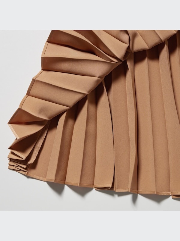 Satin Pleated Skirt